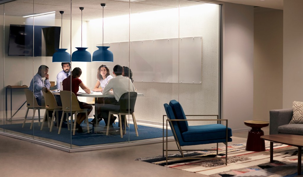 Contemporary office lounge and meeting space
